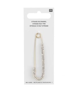 Épingle à Kilt avec Strass 70 x 18mm : Élégance Traditionnelle Revisitée - Rico Design Or