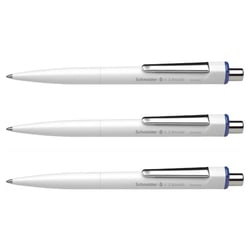 Lot de 3 stylos à bille SCHNEIDER K3 Biosafe - Bleu - Pointe moyenne