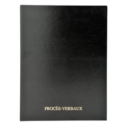 Registre à onglets 32x25cm - Procès-verbaux 200 pages - Noir - Exacompta