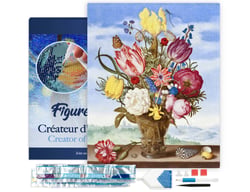 Diamond Painting Broderie Diamant Figured’Art 40x50cm toile tendue sur châssis en bois - diamants carrés - Bouquet de fleurs
