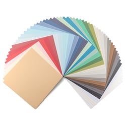 Carton en lin Florence - Multipack 60 feuilles - Multicolore - 30,5 x 30,5 cm - 250 g/m²