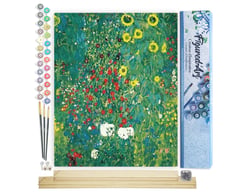 Peinture par Numéro Figured'Art - Kerim - Jardin de Tournesols - Kit de Loisir Créatif DIY Numéro d'Art Complet - 40x50cm toile roulée + châssis en bois à monter