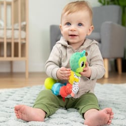 Peluche La chenille articulée à clip pour landau et poussette