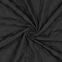 Tissu Matelassé réversible Paula uni Noir