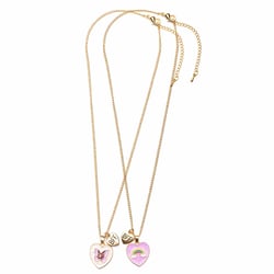 Collier d'amitié BFF duo papillon & arc-en-ciel