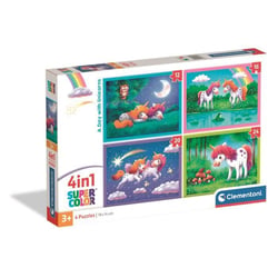 Puzzle 4 en 1 - A Day with Unicorns