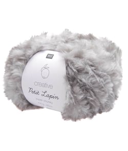 Pelote de fourrure Créative Petit Lapin Super Chunky - 100GR - Rico Design 12 Gris