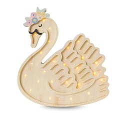 Lampe Veilleuse Cygne bois naturel - Little Lights