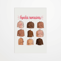 Carte postale - La Renarde Bouclée - Boobs Warrior - 14,8 x 10,5 cm - Made in France