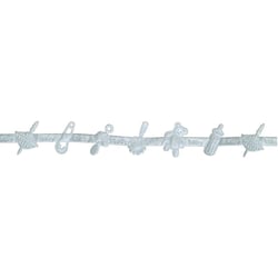 Ruban perforé av. motif en satin, Aiguille,rattle,nounoursetbiberon,sctLS4m, bleu layette