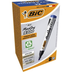 Lot de 12 marqueurs - Indélébile - Permanent - Bleu - Marking 2300 - Bic