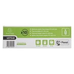 Bobine pour tickets de carte bancaire 57x46mm - 24m - 1 pli thermique 55g/m2 sans Phenol. - Blanc - x 30 - Exacompta