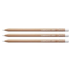 3 crayons de couleur - Blanc - Caran d'Ache - Luminance 6901