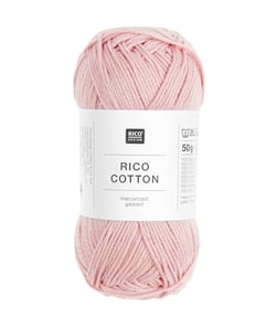 Coton à tricoter ou à crocheter Rico Cotton - Rico Design 305 Rose