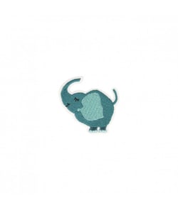 Ecussons Thermocollant Jolis Animaux 4 X 4,5 cm - Mediac Elephant Vert
