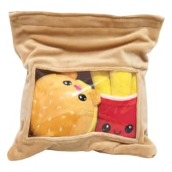 Yummis - Pack 2 peluches Yummis Together Burger & Fries in Take Away Bag 21 cm