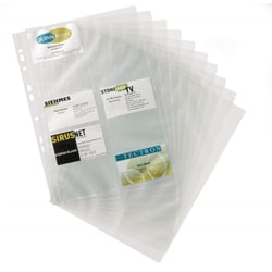 Lot de 10 pochettes pour cartes de visite DURABLE - A4 - PP - 25,5 x 31,5 cm