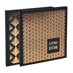 Livre d'or 140 pages tranche or - Format 21x19cm - PALMYRE - Visuels assortis - x 2 - Exacompta