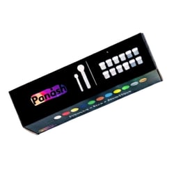 Box Accessoires Panash de 12 Peintures Acrylique et 3 Pinceaux pour pochoirs