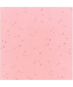 Tissu Mousseline Froissée - Rico Design de 140 cm de largeur Saumon Rose vendu par 50 cm