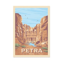 Affiche 30x40 cm - Petra Jordanie - Olahoop Travel Posters
