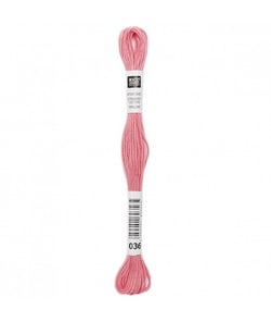 Fil à broder mouliné Uni - Rico Design 036 Rose