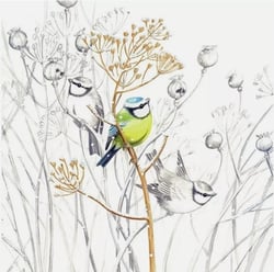 Lot de 4 serviettes en papier découpage collage 33 cm OISEAU BRANCHE O 731