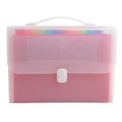 Trieur valisette avec poignée 24 compartiments Crystal - A4 - Cristal - x 4 - Exacompta