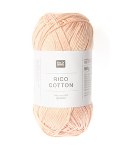 Coton à tricoter ou à crocheter Rico Cotton - Rico Design 201 Pêche pâle