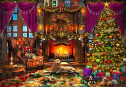 Puzzle 1000 pièces - Cosy Christmas Room - Bluebird Puzzle