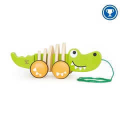 Crocodile à tirer en bois - Hape - Vert