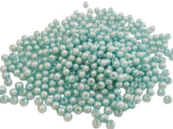 Lot De 200 Perles Nacree Bleu Turquoise Cyan acrylique Diamètre 5 mm