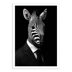 Affiche 50x70 cm - Zebra Wild Suits - Philippe Hugonnard