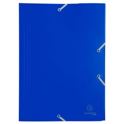 Chemise à élastique 3 rabats Polypropylène 4/10e Opaque Eco - A4 - Bleu - x 30 - Exacompta