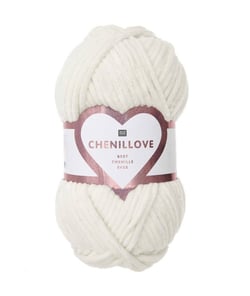 Découvrez le Confort et la Douceur de la Pelote Velours Creative Chenillove 100GR de Rico Design 01 Creme ecru