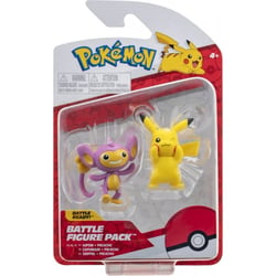 Coffret 2 pokemon battle figure pikachu + capumain - pokemon - figurine action - bandai