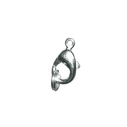 Fermoir carabinier avec anneau, argent, 13mm, 1 pce
