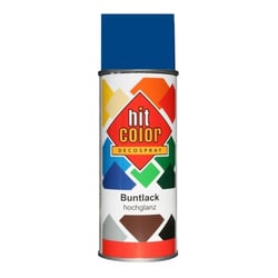 Spray de peinture - Bleu royal - Brillant - Décoration - Tous supports - Hit Color - 400ml
