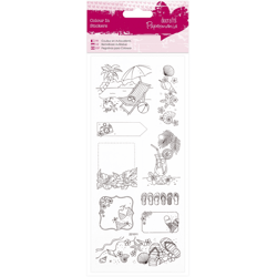 Planche de stickers pailletés à colorier "à la mer" DOCRAFT
