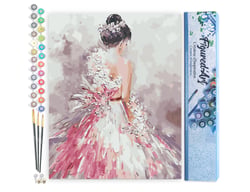 Peinture par Numéro Figured'Art Jolie femme de dos - Activité Manuelle Kit de Loisir Créatif DIY Numéro d'Art Complet - 40x50cm sans châssis en bois