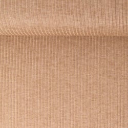 Tissu Maille côtelé pailleté Naëlle uni Camel
