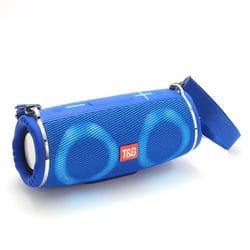 Enceinte Bluetooth Etanche Avec Lumière RGB Autonomie 10h Son Stéréo 360° Support FM Bleu YONIS