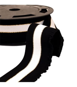 Bobine 10m élastique monte jupe bandes métal 60mm noir
