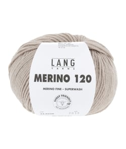 Pelote de laine à tricoter MERINO 120 - Lang Yarns Marron (226)