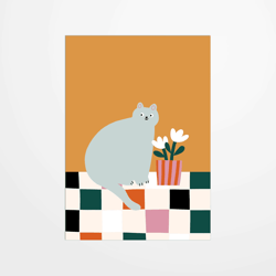 Carte postale - Jennifer Bouron - Chat - 14,8 x 10,5 cm - Made in France
