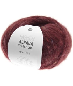 Pelote d'alpaga à tricoter Fashion Alpaca Sparks Joy - Rico Design 03 Bordeaux