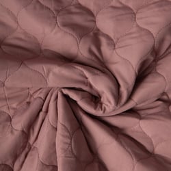 Tissu Doudoune matelassé Garance   sur fond Vieux rose