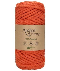 Corde de Coton Recyclé Macramé Anchor Crafty - 250gr - Anchor 118 Orange (Saumon)