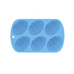 Moule en silicone 21 cm x 13 cm x 2,5 cm - Demi-oeufs (6 pcs)