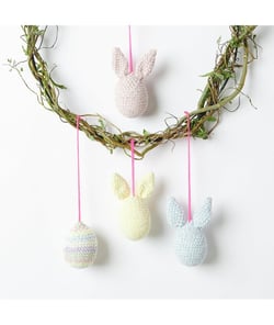 Kit Crochet - Œufs de Pâques Ricorumi Nilli Nilli de Rico Design : Une décoration pascale moderne et colorée à réaliser soi-même Blanc